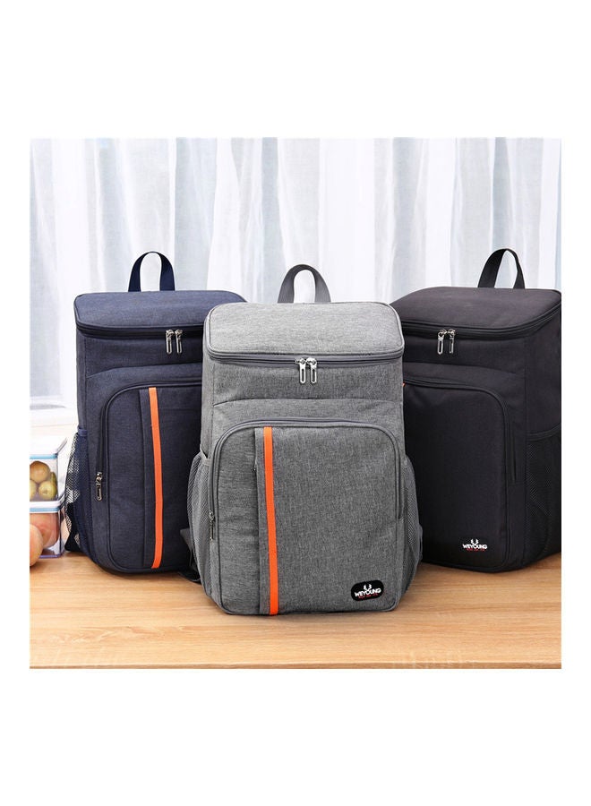 إسكدنيا حقيبة ظهر لوجبات الغداء بسعة كبيرة 18 لتر بتصميم حراري مضاد للتسرب ويمكن حملها على الكتف مناسبة للنزهات حيث أنها كبيرة كفاية لتخزين الأطعمة والمشروبات الباردة والساخنة في الأماكن الخارجية باللون الك - Image 5