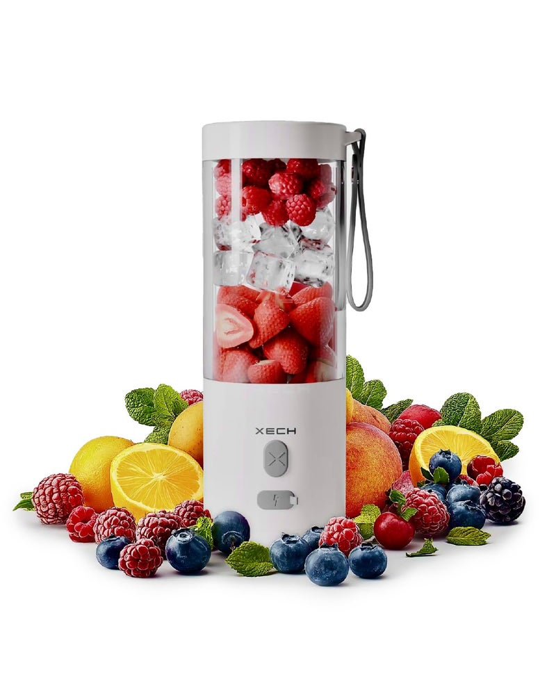 XECH Portable Blender & Juicer For Smoothie, Fruit Juices, Milk Shakes, Crushing Ice, USB Rechargeable Battery 500 ML Protein Shakes & Milkshakes Gift for Man Woman (BlendX) - Image 1