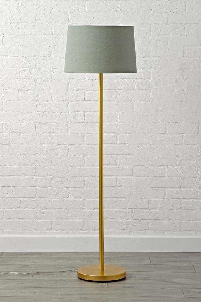 gold metal floor lamp with grey hat 165*40cm
