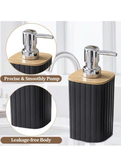 QSHOP QSHOP® Soap Dispenser with Wooden Lid – Modern Luxury Design for Kitchens and Bathrooms with Modern and Traditional Decorations Fits Homes, Hotels, Offices  - Image 5
