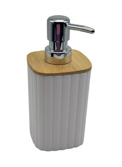 QSHOP QSHOP® Soap Dispenser with Wooden Lid – Modern Luxury Design for Kitchens and Bathrooms with Modern and Traditional Decorations Fits Homes, Hotels, Offices  - Image 1