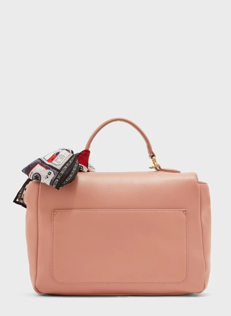 Love Moschino Top Handle Flap Over Satchel