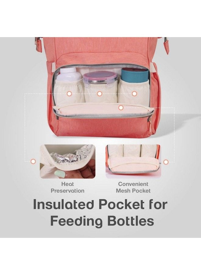 R for Rabbit Caramello Baby Kid Diaper Bag For Mother Waterproof Large Capacity Maternity Backpack For Travel (Pink)  - Image 4