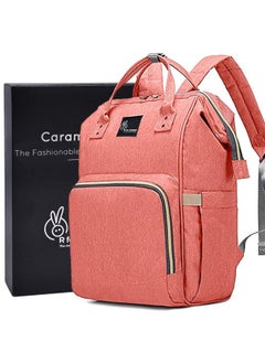 R for Rabbit Caramello Baby Kid Diaper Bag For Mother Waterproof Large Capacity Maternity Backpack For Travel (Pink)  - Image 2