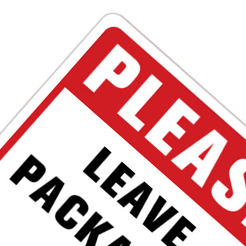 2pcs Leave Packages Here Sign Sticker Wall Sign Sticker Sign Sticker Adhesive Here Sticker - Image 2