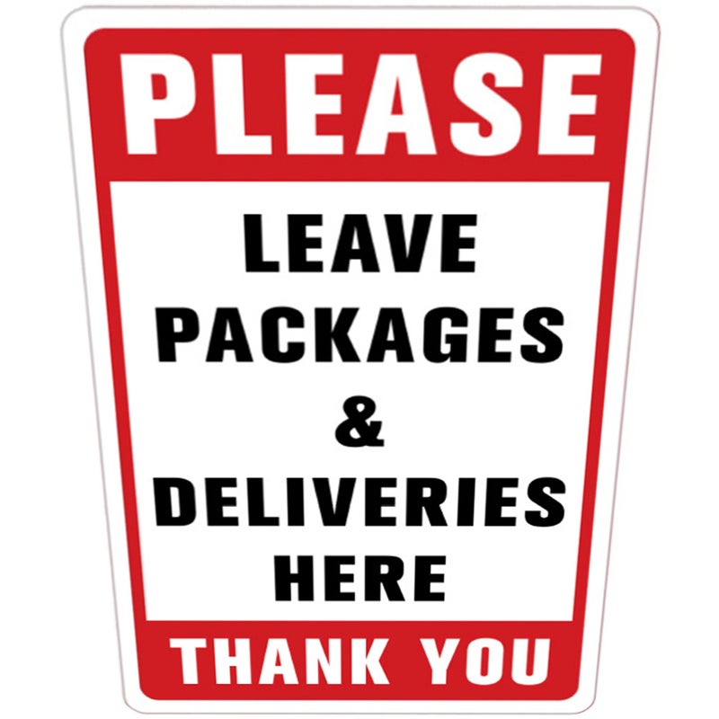 2pcs Leave Packages Here Sign Sticker Wall Sign Sticker Sign Sticker Adhesive Here Sticker - Image 5