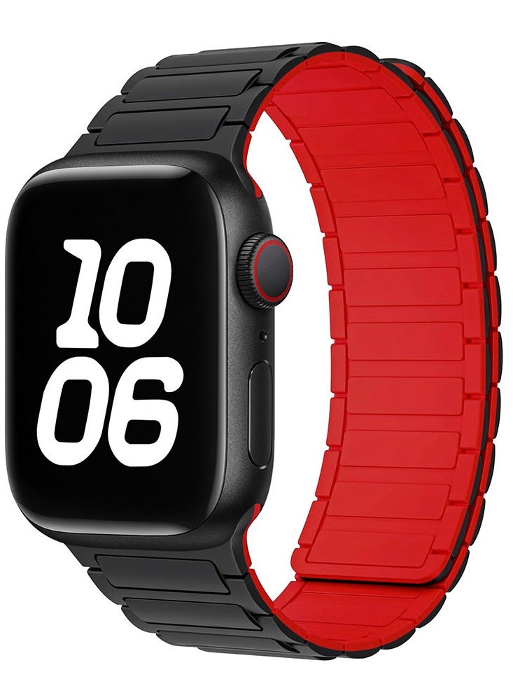 keloray سوار ساعة مغناطيسي متوافق مع ساعة آبل للرجال 44 مم 45 مم 46 مم 49 مم 42 مم 41 مم 40 مم 38 مم للنساء، حزام رياضي قوي مغناطيسي من السيليكون لسلسلة iWatch 10 9 ULTRA 2 SE 8 7 6 5 4 3 1 - Image 1