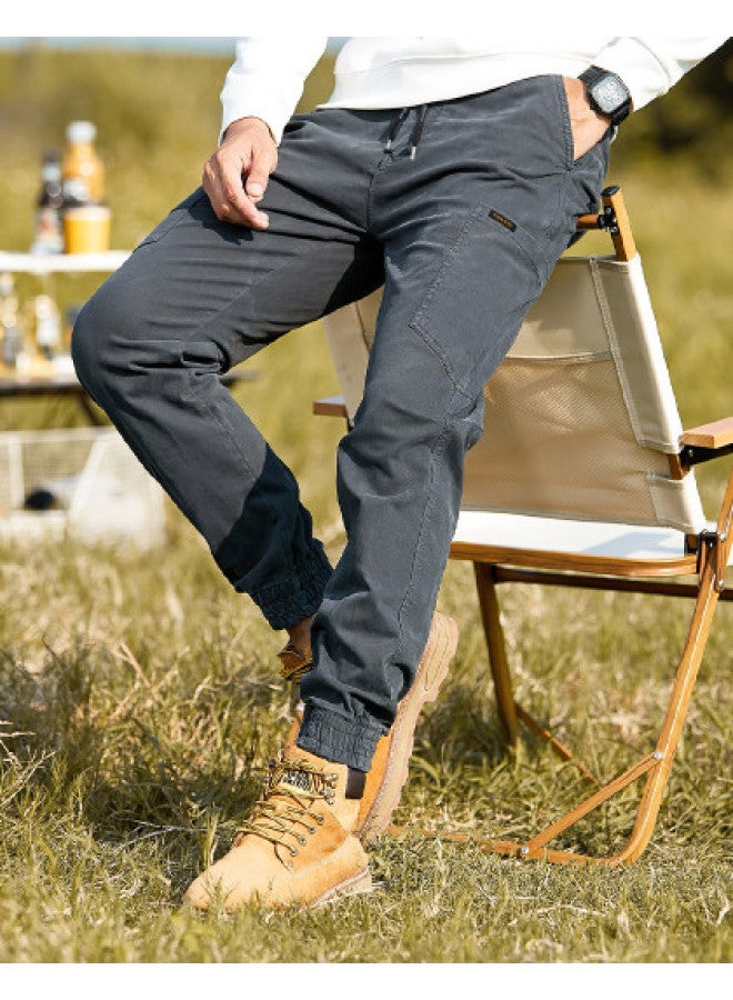 ROMON 【الضربة الشعبية】سراويل الشحن الأمريكية للرجال ربيع وخريف خارجية سراويل المظليين عصرية متعددة الاستخدامات ضياقة نحيلة للرجال سراويل مدببة - Image 1