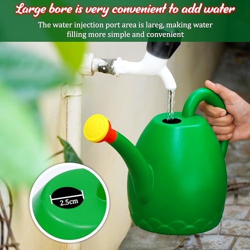 Livzing Plastic Watering Can with Removable Spout-Plant Watering Tool-Gardening Jug-Precise Watering-Watering Pot for House Plants-Indoor-Outdoor-Green(2.5 L) - Image 4
