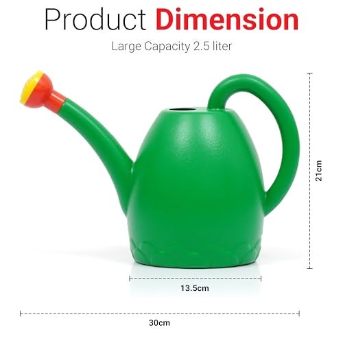Livzing Plastic Watering Can with Removable Spout-Plant Watering Tool-Gardening Jug-Precise Watering-Watering Pot for House Plants-Indoor-Outdoor-Green(2.5 L) - Image 2