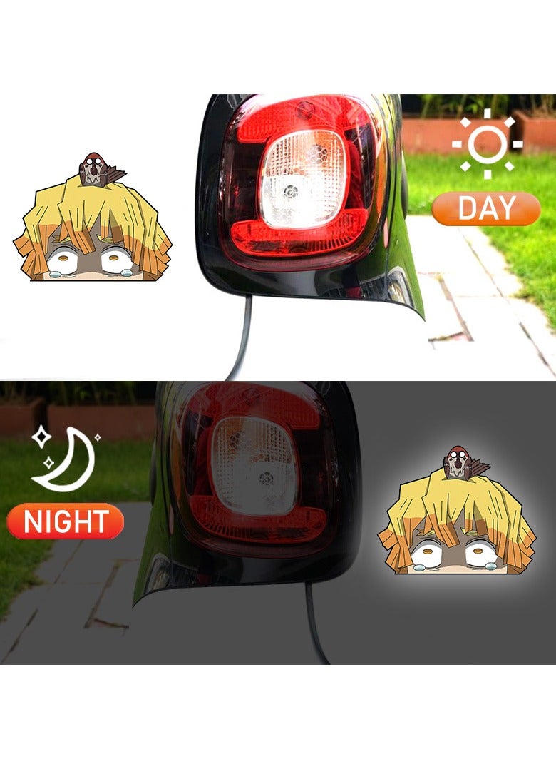 1-Piece Car Creative Anime Demon Slayer Agatsuma Zenitsu Stickers Personality Graffiti Bumper Decoration Body Motorcycle Electric Car Suitcase Stickers - Image 3
