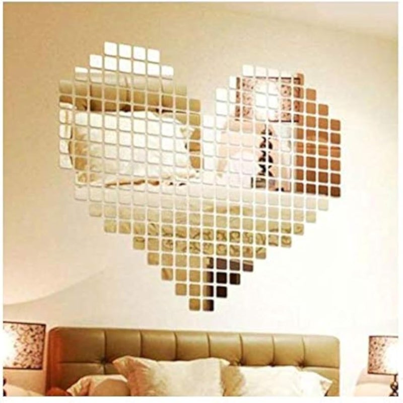 Bling Acrylic 3D Mural DIY Mosaic Mirror Effect Wall Sticker - 400pcs