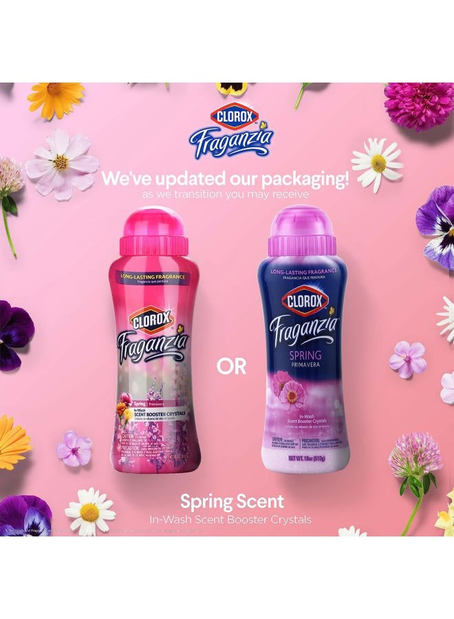 Clorox Fraganzia Laundry Scent Booster Crystals in Spring Scent - Scented In-Wash Freshener Beads for Fresh, Clean, Great Smelling Clothes and Linens, 18 Oz - 2 Pack - Image 2