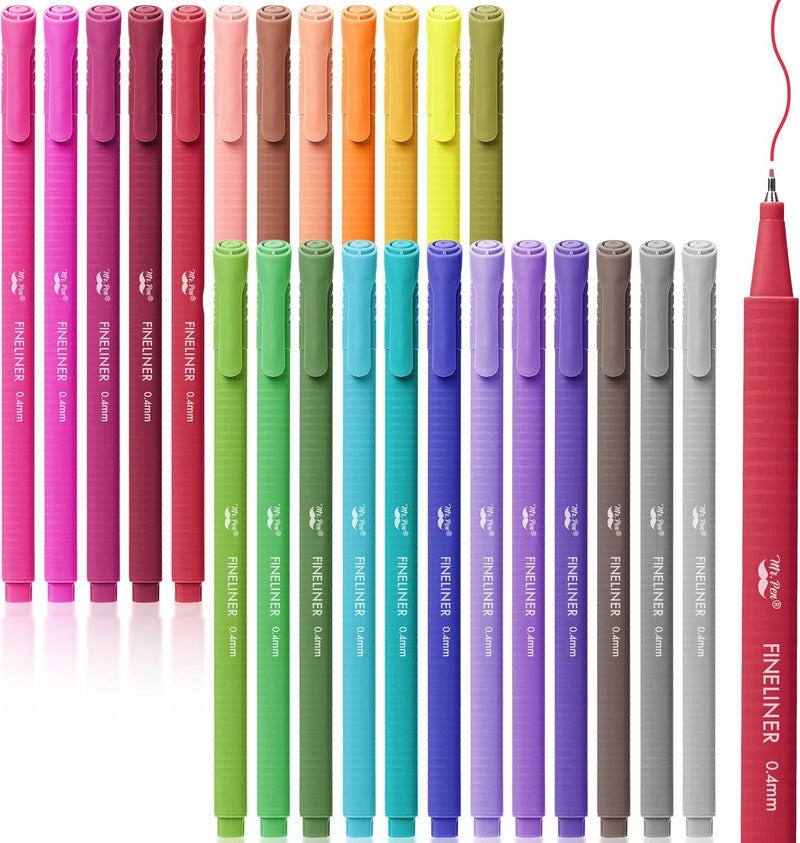 Mr. Pen - Fineliner Pens, 24 Pack, Colored Pens Fine Point, Journals Supplies, School Supplies, Pen Set - Image 1