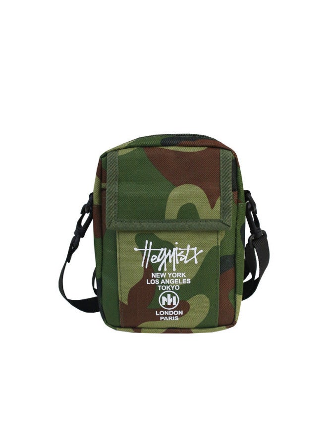 Shoulder Bag Autumn Fashion Student Crossbody Bag Student Casual Bag Men's And Women's Mobile Phone Bag-Color:Camouflage - Image 1