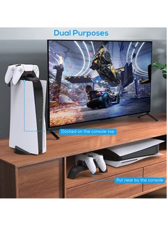Ipega PS5 Charging Station for Sony Playstation 5 Dualsense Controllers Upgraded Dual Purpose PS5 Controller Charger Station Dock Accessories with 2.5H Fast Charging  - Image 1