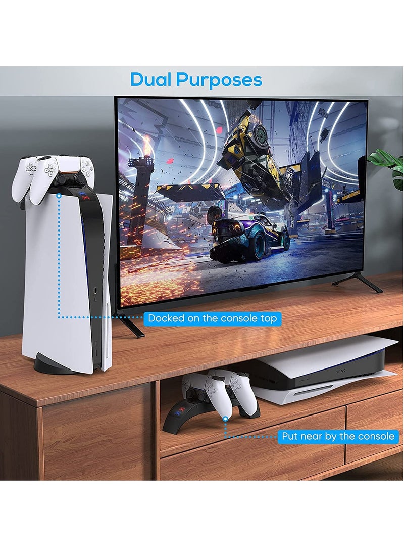 Ipega - PS5 Charging Station for Sony Playstation 5 Dualsense Controllers Upgraded Dual Purpose PS5 Controller Charger Station Dock Accessories with 2.5H Fast Charging - Image 1