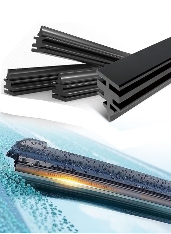 Generic 4PCS Car Wiper Blade Replacement Strip, DIY Adjustable Windshield Wiper Blade Refill Strip, Auto Adjustable Insert Rubber Wiper Blade Refills, Universal for SUV Truck Van  - Image 1