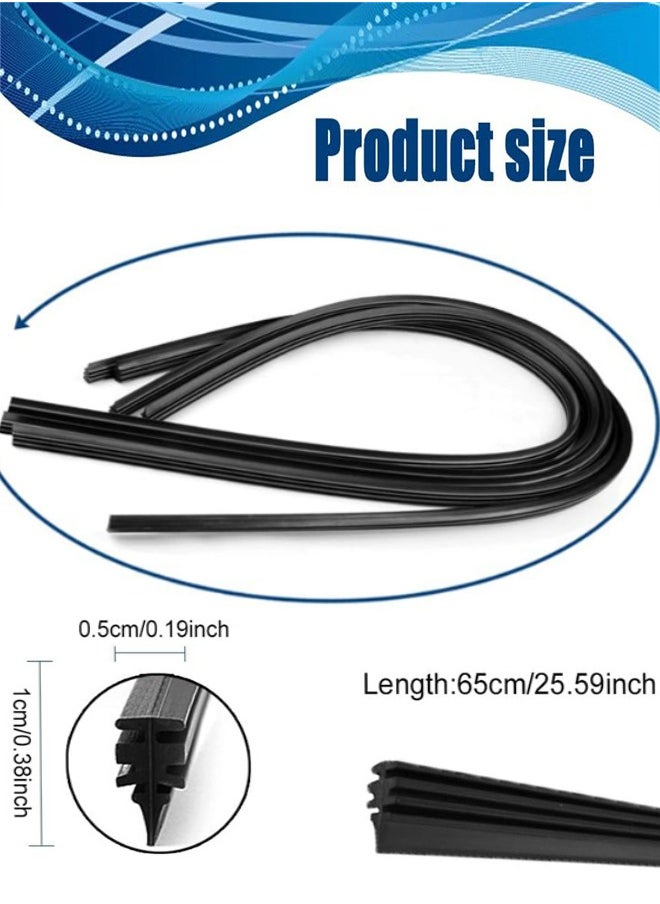 Generic 4PCS Car Wiper Blade Replacement Strip, DIY Adjustable Windshield Wiper Blade Refill Strip, Auto Adjustable Insert Rubber Wiper Blade Refills, Universal for SUV Truck Van  - Image 2
