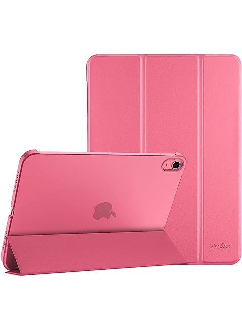 For Ipad 10Th Generation Case 2022 Ipad 10.9 Inch Case, Ipad 10 Case Slim Stand Hard Shell Back Protective Smart Cover For 10.9” Ipad 10Th Gen 2022 Release A2696 A2757 A2777 -Pink