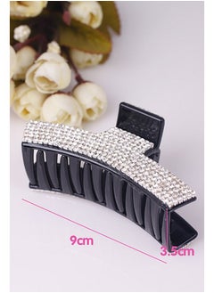 Fodattm Women Elegant Full Rhinestone Crystal Hair Clip Acrylic Jaw Clip Hairpin Hair Claw Hair Accessories (Black B)  - Image 5