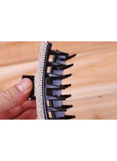 Fodattm Women Elegant Full Rhinestone Crystal Hair Clip Acrylic Jaw Clip Hairpin Hair Claw Hair Accessories (Black B)  - Image 4