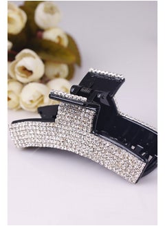 Fodattm Women Elegant Full Rhinestone Crystal Hair Clip Acrylic Jaw Clip Hairpin Hair Claw Hair Accessories (Black B)  - Image 3