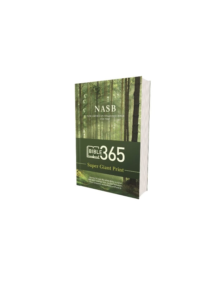 null - NASB, Daily Scripture, Super Giant Print, Paperback, White/Gold, 1995 Text, Comfort Print: 365 Days to Read Through the Whole Bible in a Year - Image 1