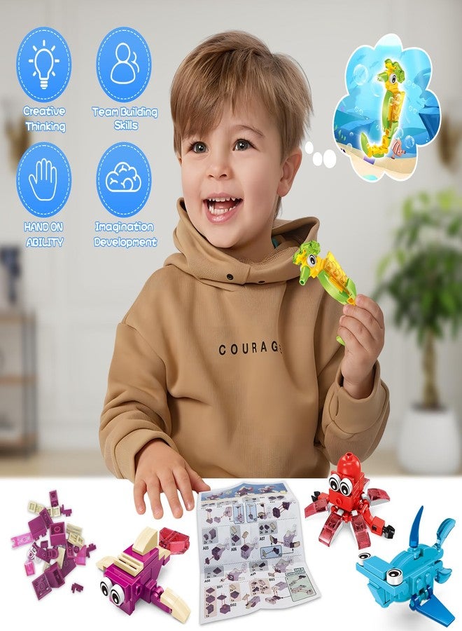 VOPOGLNE 36 Packs Marine Animals Building Blocks Toy, Party Favors for Kids, 999PCS Building Set, Classroom Prizes, Goodie Bag Stocking Stuffers, Ideal for Boys and Girls Ages 6-12+ - Image 5