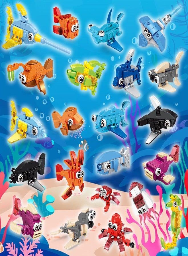VOPOGLNE 36 Packs Marine Animals Building Blocks Toy, Party Favors for Kids, 999PCS Building Set, Classroom Prizes, Goodie Bag Stocking Stuffers, Ideal for Boys and Girls Ages 6-12+ - Image 2