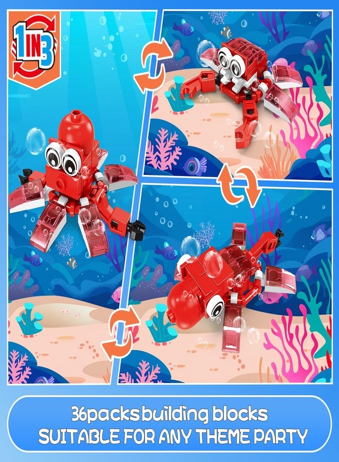 VOPOGLNE 36 Packs Marine Animals Building Blocks Toy, Party Favors for Kids, 999PCS Building Set, Classroom Prizes, Goodie Bag Stocking Stuffers, Ideal for Boys and Girls Ages 6-12+ - Image 4