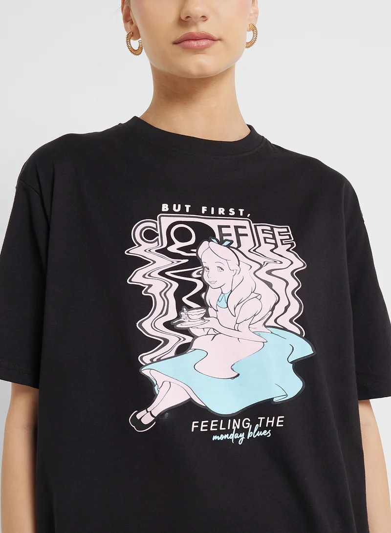 Disney Alice Oversize Graphic T-Shirt