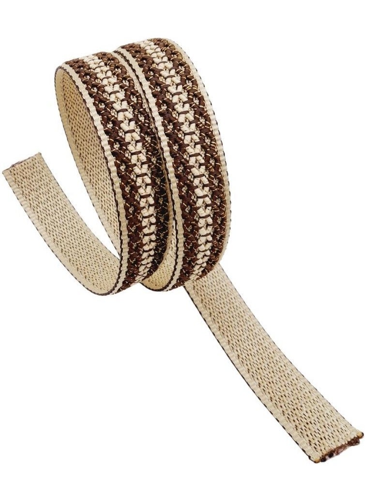 Angel Çanta Aksesuar Angel Bag Accessory 3 cm Polyester Column Beige Brown Glitter 1 Meter  - Image 1