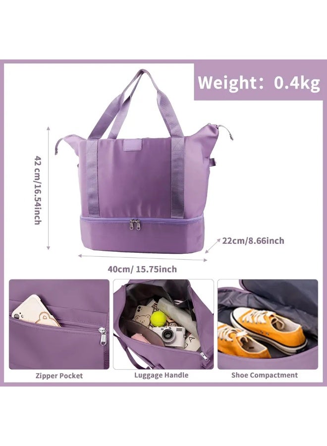 شنطة سفر دفل إيدكبايد قابلة للطي - بنفسجي - Image 3
