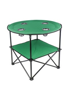 Campmate Foldable Camping Table Round Shaped Cm-1802 With 4 Cup Holder And Storage Space | Carry Pouch With Hanging Strap| For Camping - Fishing -Outdoor- Picnic  - Image 3