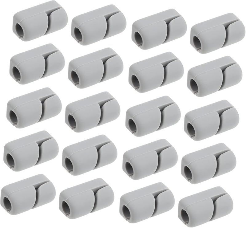 20 Pcs Self Adhesive Cable Clips 7mm Hole Size Wire Organizers for USB Power Cords Mouse Wires - Image 1