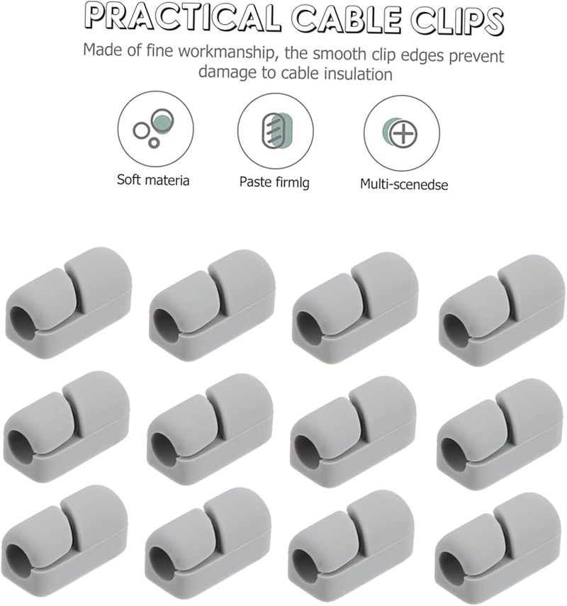 20 Pcs Self Adhesive Cable Clips 7mm Hole Size Wire Organizers for USB Power Cords Mouse Wires - Image 4