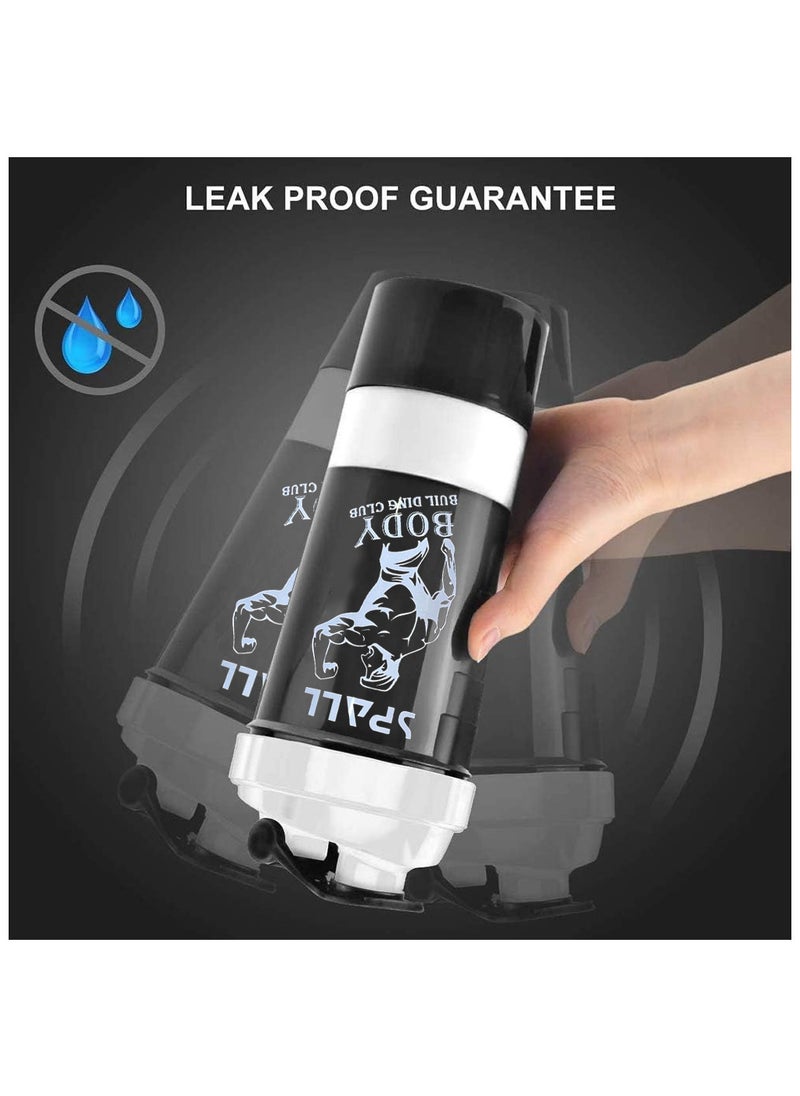 Spall Protein Shaker Bottle Gym Shaker Cup For Protein Shakes 16oz Bottle With Shaker Ball And Storage Compartment Leak Proof BPA Free  - Image 4