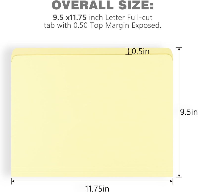 Lineco Archival Letter Size File Folders. Organize Important Documents, Prints, Photos. 9.5" x 11.75" with Full Cut Tab, Acid-Free, Lignin-Free Light Tan 10 Pt. Perma/Dur Folder Stock. Pack of 25 - Image 2
