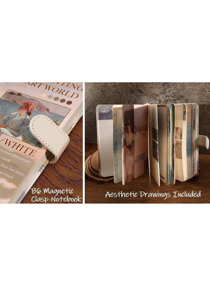 general Aesthetic Scrapbooking Kit, Vintage Oil Painting Bullet Junk Journal Kit with Scrapbooking Supplies, B6 Notebook with Full Colour Inserts DIY Scrapbooking - Image 5