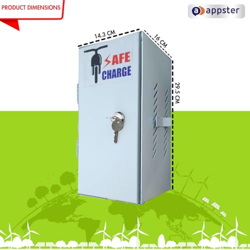 APPSTER Suitable for Ola & Ather 450x & 450 Plus Electric Scooter Vehicle Charger Safety Box with Lock/Ev Charging Safety Box - Image 5
