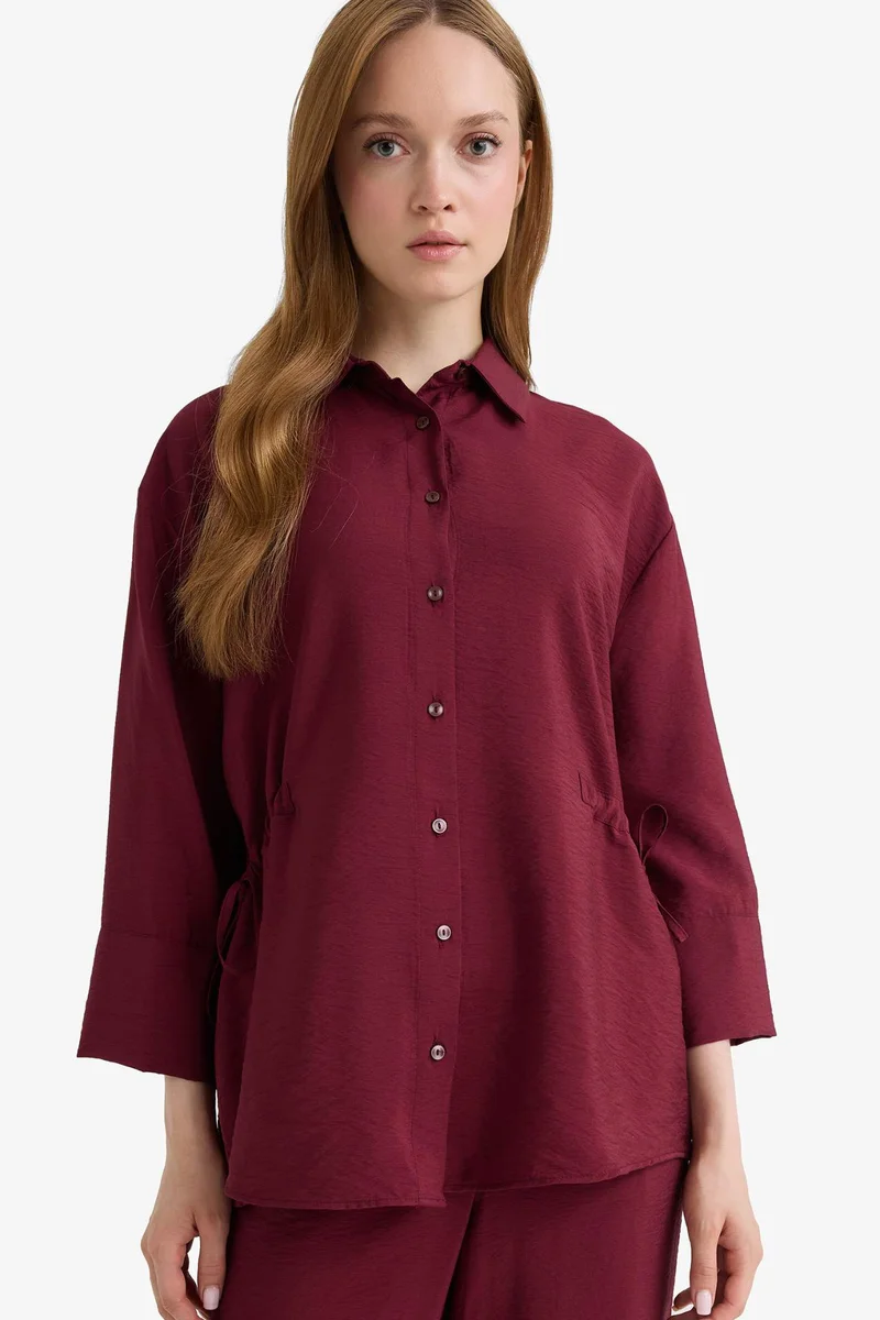 ديفاكتو Relax Fit Shirt Collar Long Sleeve Shirt
