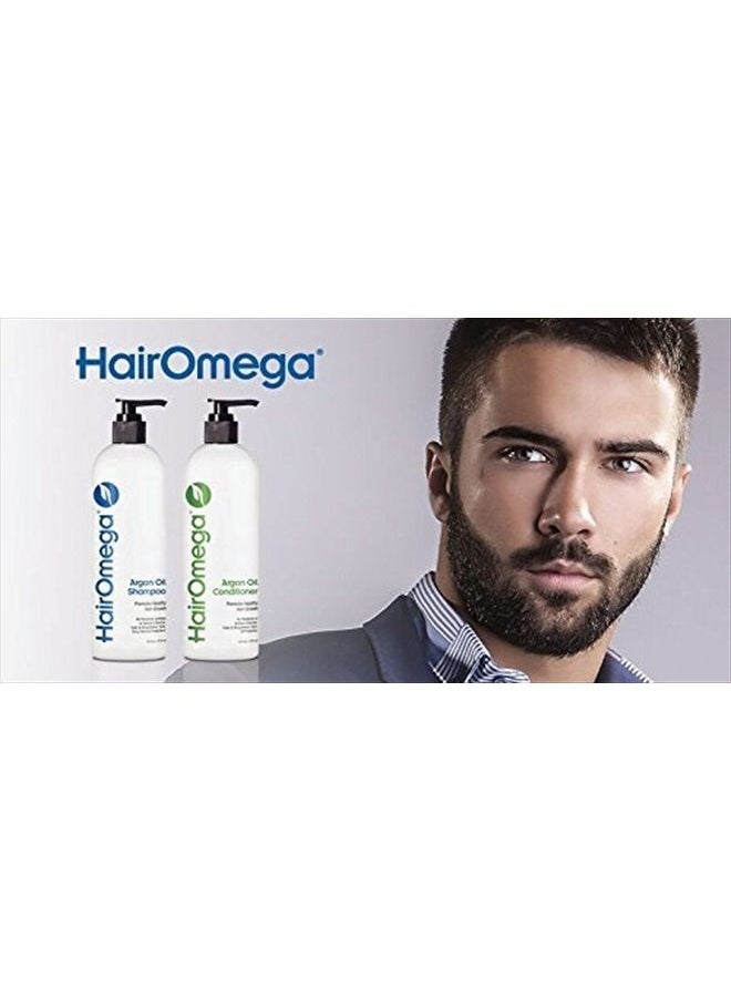 DrFormulas - HairOmega DHT Blocker Shampoo + Conditioner with Moroccan Argan Oil, Jojoba Oil, Avocado Oil (Sulfate Free Shampoo + Conditioner Set) - Image 1