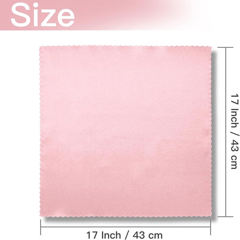 VACVELT 24 Pack Blush Pink Satin Napkins 17x17 Inch Wedding Napkins Scalloped Elegant Dinner Napkins Square Table Napkins Decor Silky Satin Cloth Napkins for Restaurant Banquet Graduation Party - Image 5