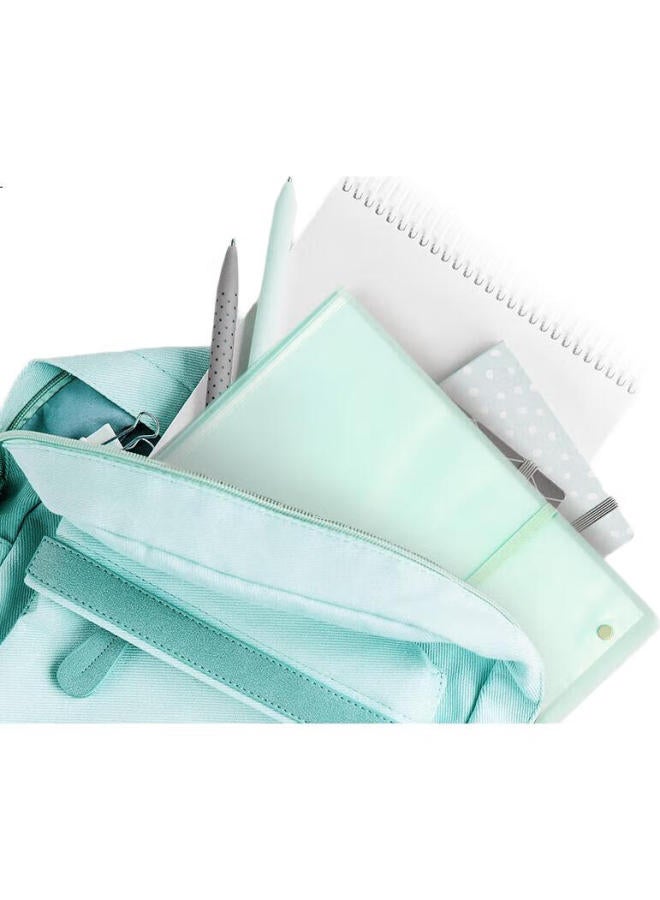 Deli دلي A3/30-صفحة مجلد أوراق الامتحانات، جيب قابل للطي، مجلد فني، منظم مستندات، مجلد ملفات، منظم تحضير الامتحانات، مجلد نوتات موسيقية، للمدارس الابتدائية والمتوسطة والثانوية، أخضر، 72478 - Image 3