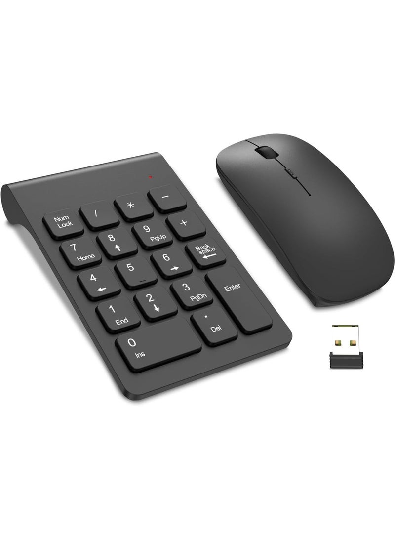 Trilk Wireless Keyboard Mini 2.4G with Ergonomic Design and Auto Shut-Off, Black, Compatible with English Laptops - Image 1
