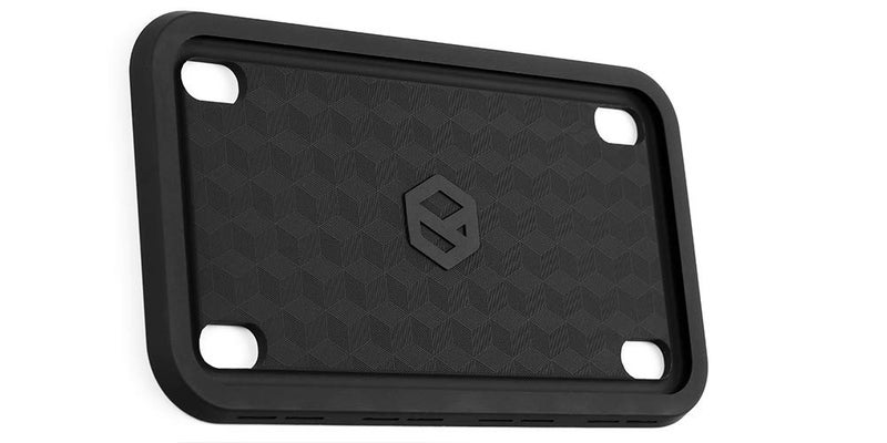 Rightcar Solutions Motorcycle The Original Premium Grade Silicone Bike Plate Frame | Rust Proof, Rattle Proof, Weather Proof License Plate Holder (Black) - Image 1