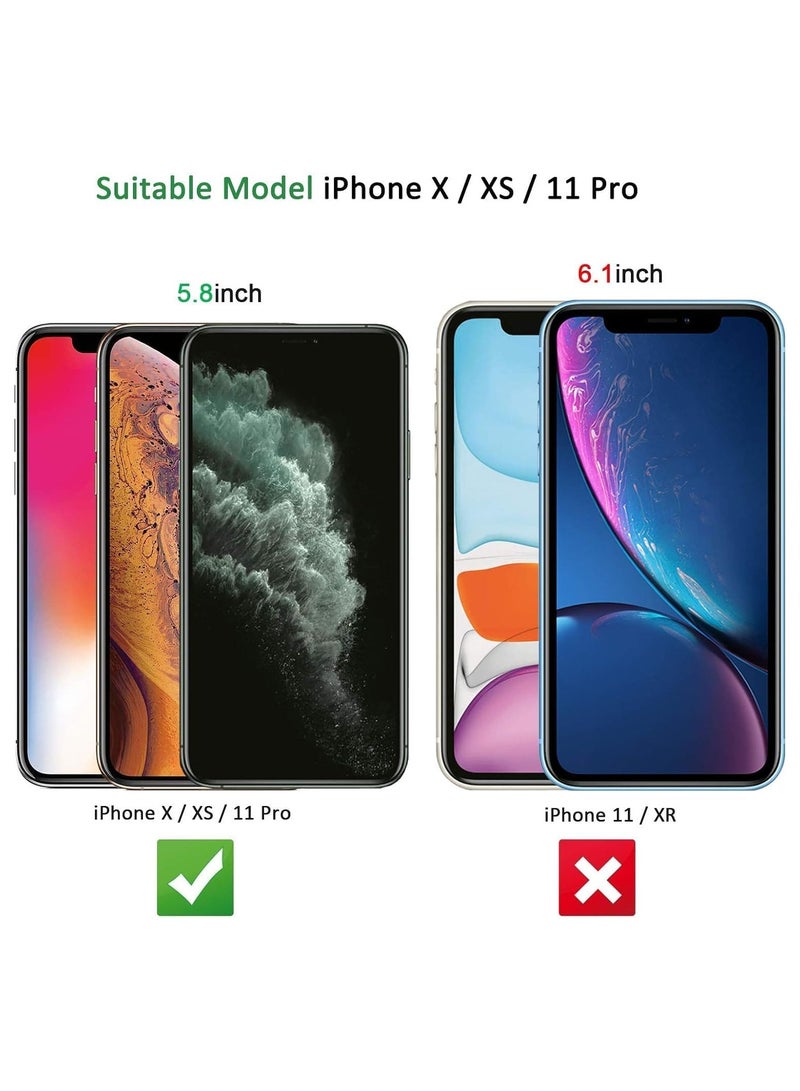 Denx Anti-Spy Privacy Screen Protector for iPhone X/XS/iPhone 11 Pro Anti-Spy Tempered Glass Privacy Protective Film Anti Spy Tempered Glass Film Screen Protector. - Image 3