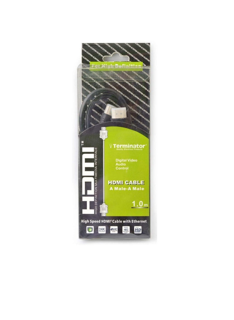 Terminator High Speed High Definition Multimedia Interface Cable with Ethernet. THDMIC 2.0 2005-1M - Image 2