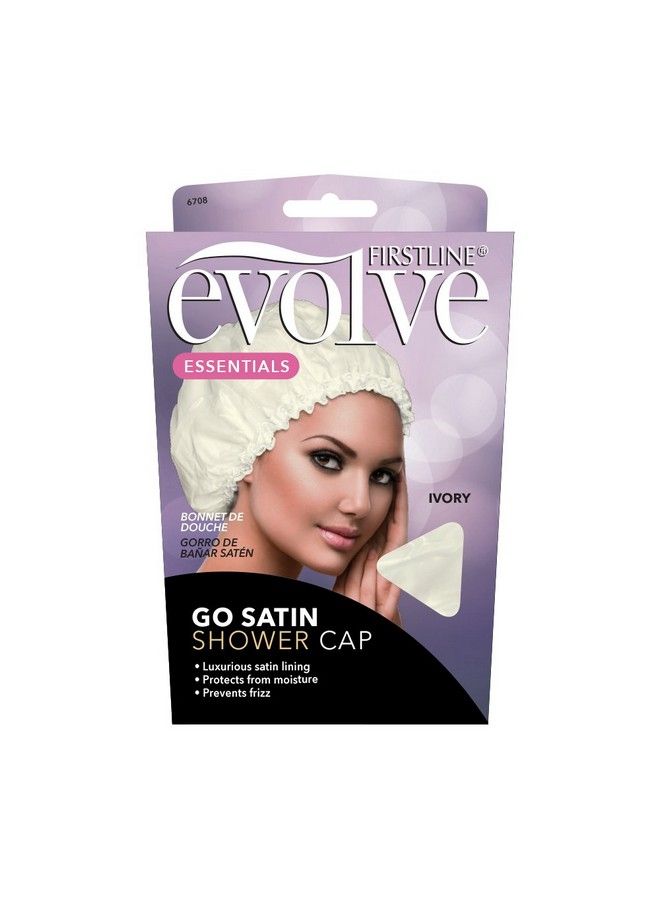 Evolve Firstlineevolvego Satin Shower Cap Ivory - Image 1